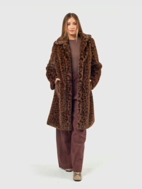 ΓΥΝΑΙΚΕΙΑ ΜΑΚΡΙΑ ΓΟΥΝΑ LEOPARD ΚΑΦΕ 33-0729 VERDE