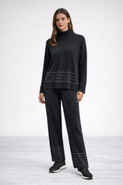 ΣΕΤ ΠΛΕΚΤΟ ΜΑΥΡΟ ΜΕ ΡΙΓΕ ΛΕΠΤΟΜΕΡΕΙΕΣ