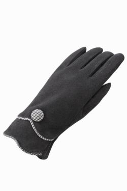 ΓΥΝΑΙΚΕΙΑ ΓΑΝΤΙΑ VERDE 02-0685 ΜΑΥΡΑ ΜΕ ΔΙΑΚΟΣΜΗΤΙΚΟ ΚΟΥΜΠΙ