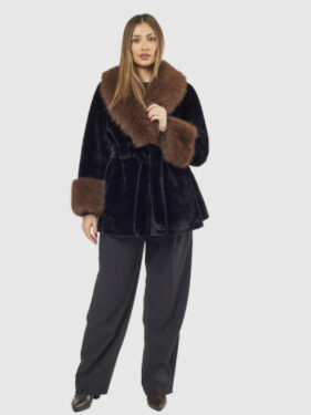 ΓΥΝΑΙΚΕΙΑ ΚΟΝΤΗ ΓΟΥΝΑ ΜΑΥΡΗ ΜΕ ΚΑΦΕ ΓΙΑΚΑ & ΜΑΝΣΕΤΕΣ 33-0723 VERDE