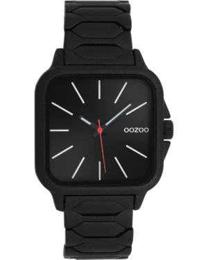 OOZOO C11609 ΑΝΔΡΙΚΟ ΡΟΛΟΙ ΜΑΥΡΟ ΜΕ ΤΕΤΡΑΓΩΝΟ ΚΑΝΤΡΑΝ & ΚΟΚΚΙΝΗ ΛΕΠΤΟΔΕΙΚΤΗ