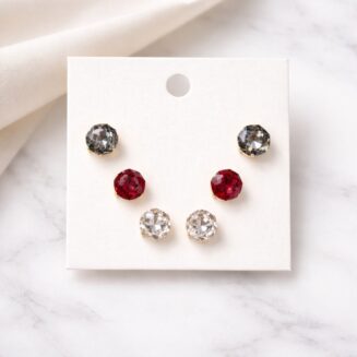 ΓΥΝΑΙΚΕΙΑ ΣΚΟΥΛΑΡΙΚΙΑ ΣΕΤ 6 ΤΕΜΑΧΙΩΝ ΜΕ ΚΡΥΣΤΑΛΛΑ – ΥΠΟΑΛΛΕΡΓΙΚΑ