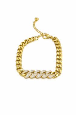 ΓΥΝΑΙΚΕΙΟ ΑΤΣΑΛΙΝΟ ΧΡΥΣΟ ΒΡΑΧΙΟΛΙ ΑΛΥΣΙΔΑ ΜΕ ΖΙΡΓΚΟΝ ΚΡΙΚΟΥΣ