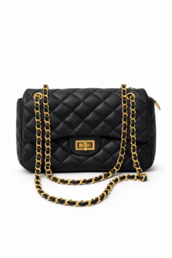 ΤΣΑΝΤΑ ΩΜΟΥ ΚΑΠΙΤΟΝΕ ΜΕ ΑΛΥΣΙΔΑ ΚΑΙ ΜΕΤΑΛΛΙΚΟ ΚΟΥΜΠΩΜΑ – ΜΑΥΡΗ