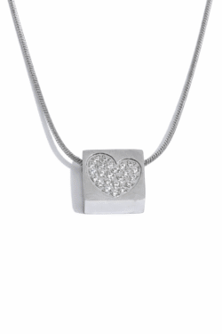 ΑΣΗΜΙ ΑΤΣΑΛΙΝΟ ΚΟΛΙΕ ΜΕ ΤΕΤΡΑΓΩΝΟ ΜΕΝΤΑΓΙΟΝ ΚΑΡΔΙΑ ΜΕ ΚΡΥΣΤΑΛΛΑ