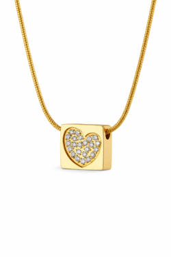 ΓΥΝΑΙΚΕΙΟ ΑΤΣΑΛΙΝΟ ΧΡΥΣΟ ΚΟΛΙΕ ΜΕ ΤΕΤΡΑΓΩΝΟ ΜΕΝΤΑΓΙΟΝ ΚΑΡΔΙΑ ΜΕ ΚΡΥΣΤΑΛΛΑ