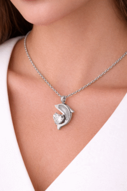 ΓΥΝΑΙΚΕΙΟ ΑΤΣΑΛΙΝΟ ΑΣΗΜΙ ΚΟΛΙΕ ΔΕΛΦΙΝΙ ΜΕ ΚΑΡΔΙΑ ΑΠΟ ΚΡΥΣΤΑΛΛΟ