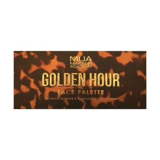 MUA GOLDEN HOUR FACE PALETTE ΠΑΛΕΤΑ ΠΡΟΣΩΠΟΥ BRONZER BLUSH & HIGHLIGHTER