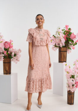 ΔΑΝΤΕΛΕΝΙΟ ΦΟΡΕΜΑ MIDI ΡΟΖ BRIGITTE BOUTIQUE S&M 1.00.19.13