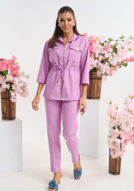 ΣΕΤ ΣΑΚΑΚΙ ΜΕ ΦΕΡΜΟΥΑΡ & ΠΑΝΤΕΛΟΝΑ ΛΙΛΑ BRIGITTE BOUTIQUE S 1.01.19.10