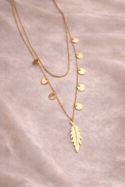 ΚΟΛΙΕ ΔΙΠΛΗ ΑΛΥΣΙΔΑ ΜΕ ΦΥΛΛΟ & ΔΙΑΚΟΣΜΗΤΙΚΑ ΣΤΡΟΓΓΥΛΑ ΣΤΟΙΧΕΙΑ ΣΕ ΧΡΥΣΗ ΑΠΟΧΡΩΣΗ