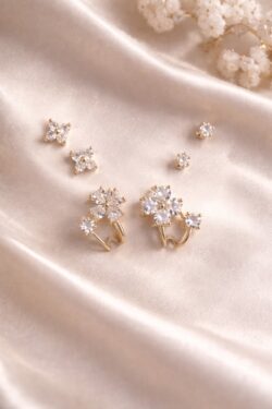 ΣΕΤ ΣΚΟΥΛΑΡΙΚΙΑ ΛΟΥΛΟΥΔΙ ΜΕ ΖΙΡΓΚΟΝ ΣΕ ΧΡΥΣΗ ΑΠΟΧΡΩΣΗ