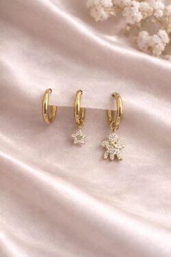 ΑΤΣΑΛΙΝΑ ΣΚΟΥΛΑΡΙΚΙΑ ΚΡΙΚΟΙ ΜΕ ΑΣΤΕΡΙ ΣΕ ΧΡΥΣΗ ΑΠΟΧΡΩΣΗ