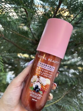 BODY & HAIR MIST ΜΕ ΓΚΛΙΤΕΡ BLACKCURRANT & VANILLA ROYAL BEAUTY 240ML