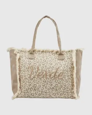 ΓΥΝΑΙΚΕΙΑ ΤΣΑΝΤΑ ΘΑΛΑΣΣΗΣ VERDE LEOPARD ΜΠΕΖ