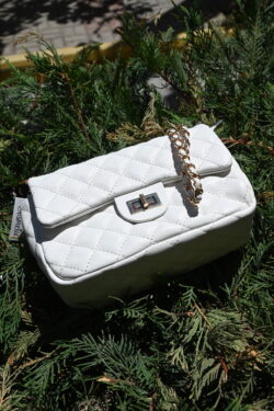 MINI QUILTED BAG - ΛΕΥΚΗ