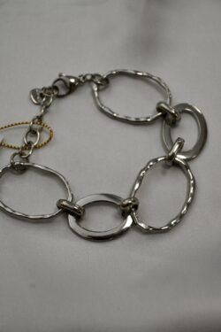 ΑΤΣΑΛΙΝΟ ΓΥΝΑΙΚΕΙΟ ΒΡΑΧΙΟΛΙ SILVER ΜΕ ΑΝΑΓΛΥΦΟΥΣ ΚΡΙΚΟΥΣ