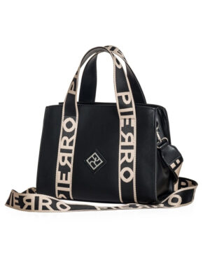 PIERRO ACCESSORIES STRAP ΓΥΝΑΙΚΕΙΑ ΤΣΑΝΤΑ ΩΜΟΥ ΜΑΥΡΗ