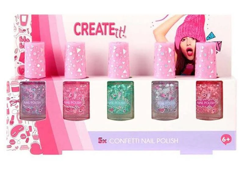 ΣΕΤ ΠΑΙΔΙΚΑ ΒΕΡΝΙΚΙΑ ΝΥΧΙΩΝ CREATE IT! 5 ΤΕΜΑΧΙΩΝ