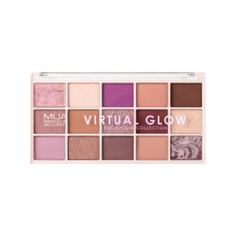 MUA VIRTUAL GLOW EYESHADOW PALETTE 15 SHADES