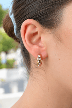 ΣΚΟΥΛΑΡΙΚΙΑ GOLDEN CRYSTAL HOOPS